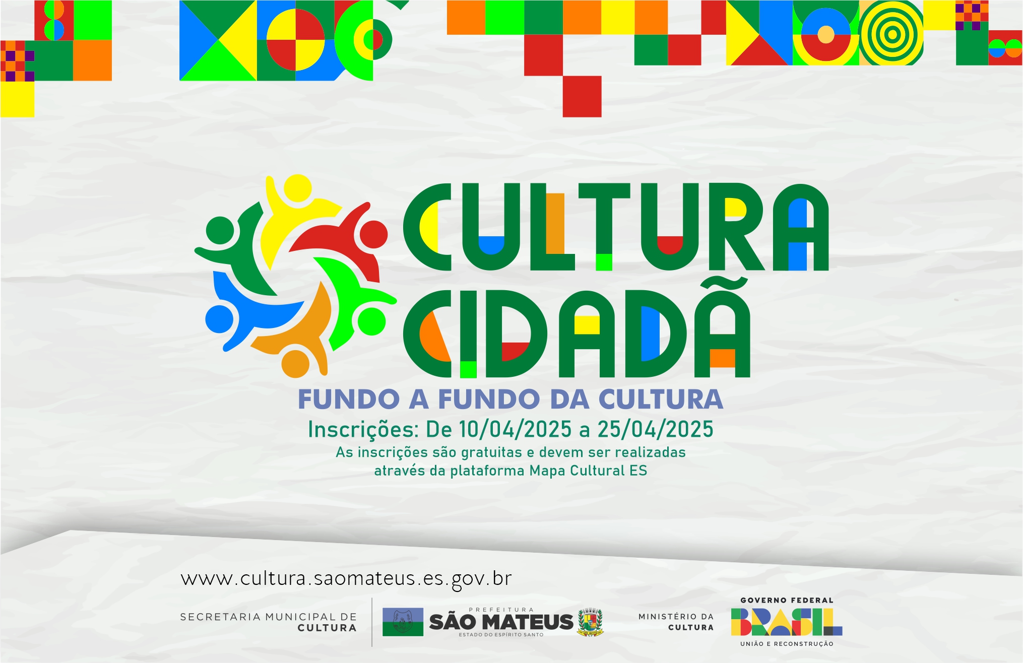 PREFEITURA DE SÃO MATEUS LANÇA EDITAL CULTURA CIDADÃ