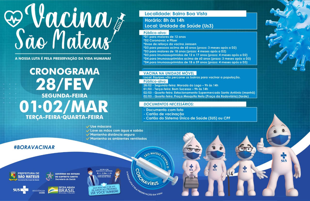 EQUIPES SEGUEM VACINANDO CONTRA COVID NO FERIADÃO DE CARNAVAL. CONFIRA O CRONOGRAMA