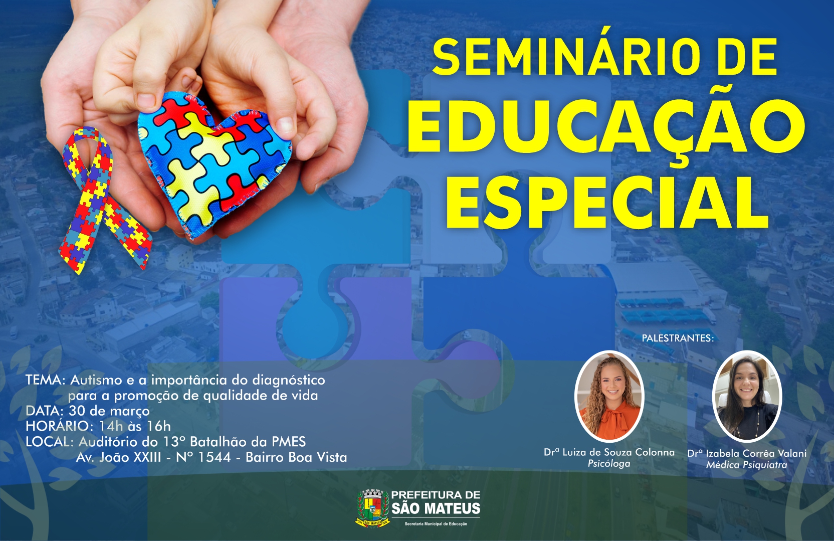 PREFEITURA DE SÃO MATEUS PROMOVE SEMINÁRIO SOBRE O AUTISMO