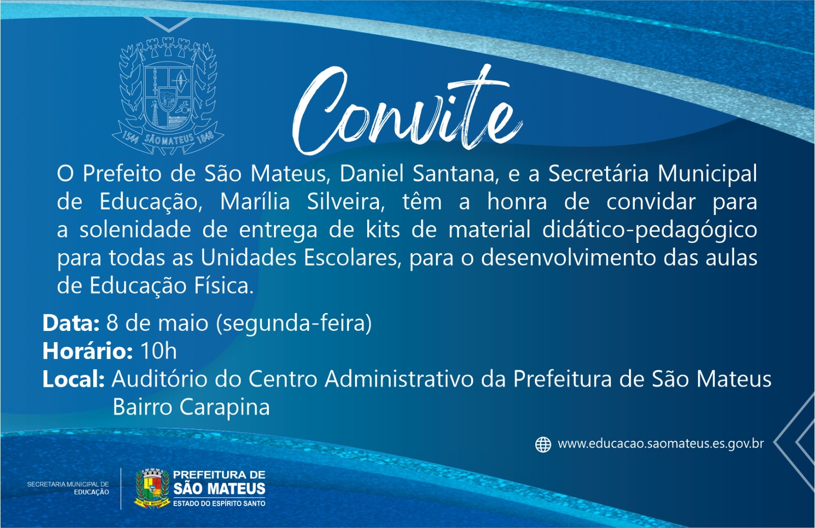 CONVITE: PREFEITURA REALIZA ENTREGA DE KITS DE MATERIAL DIDÁTICO-PEDAGÓGICO
