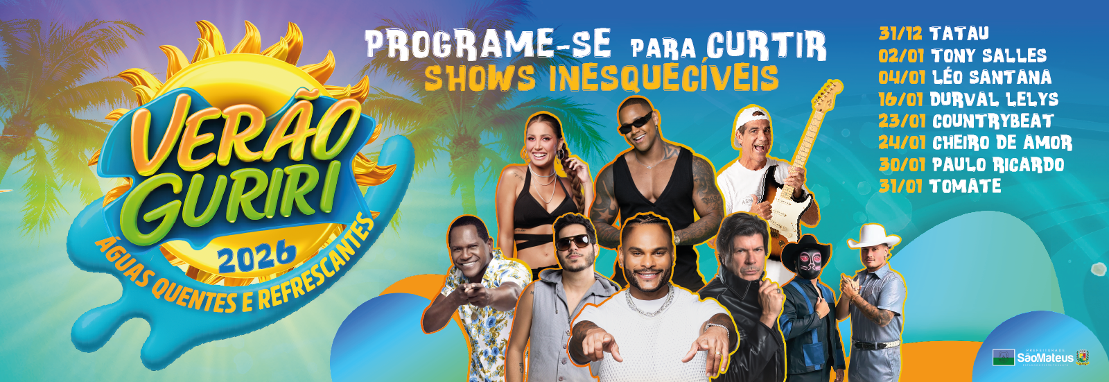 ATRAÇÕES PARA VERÃO 2026