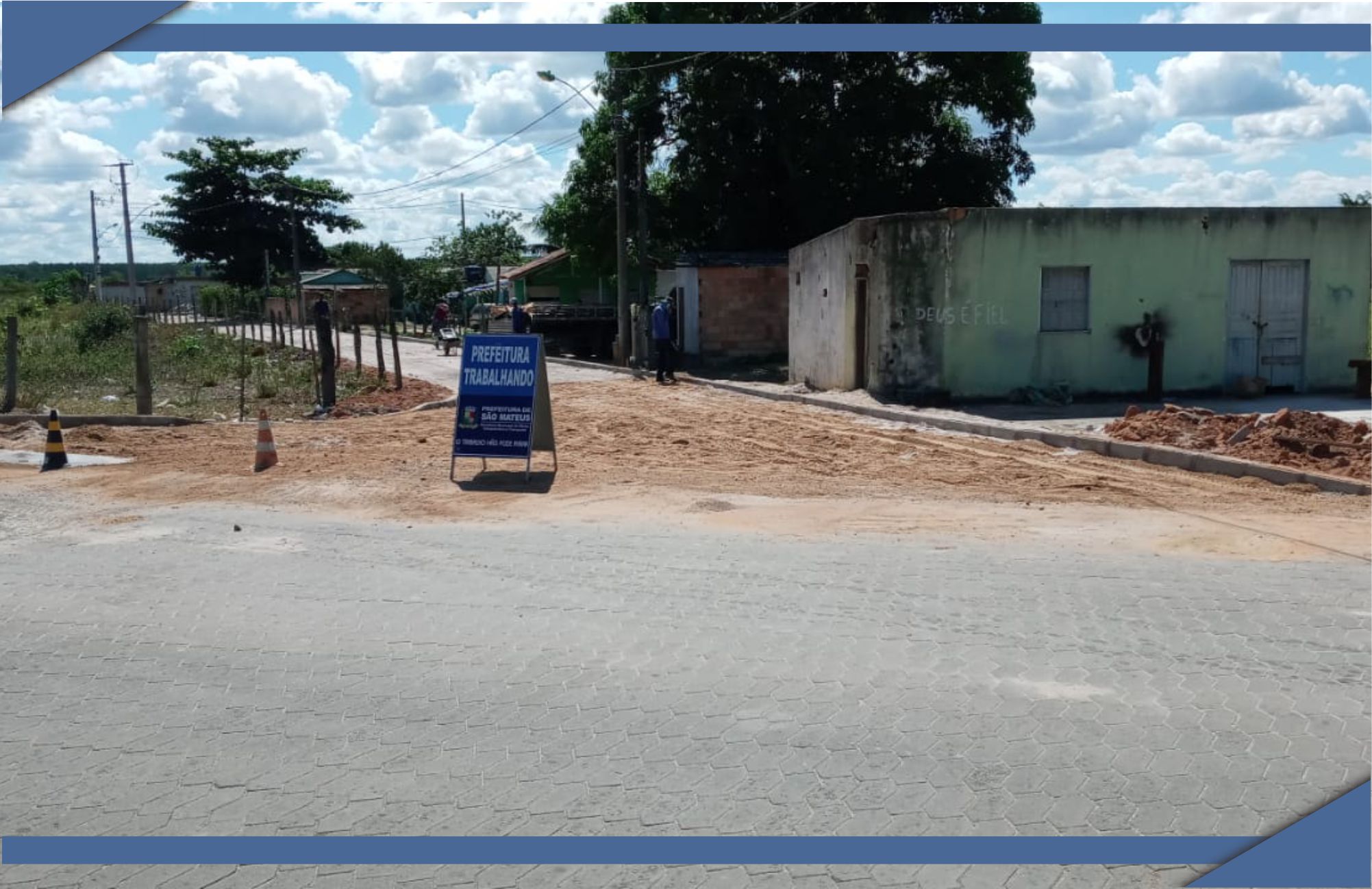 PREFEITURA DE SÃO MATEUS ENTREGA CALÇAMENTO NESTA SEXTA-FEIRA EM SANTA MARIA