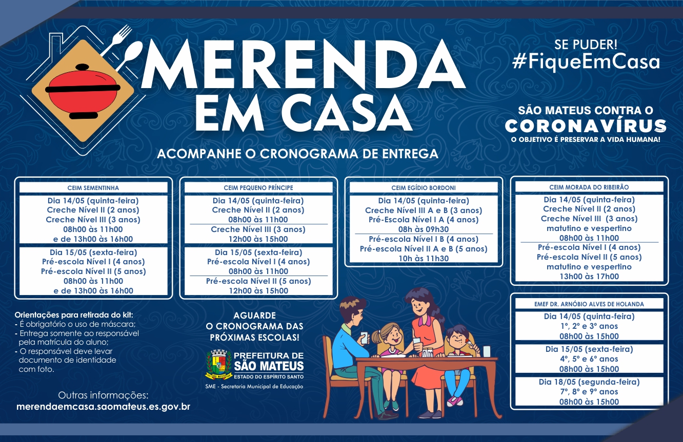 QUARTO CRONOGRAMA DE ATENDIMENTO: PROGRAMA MERENDA EM CASA