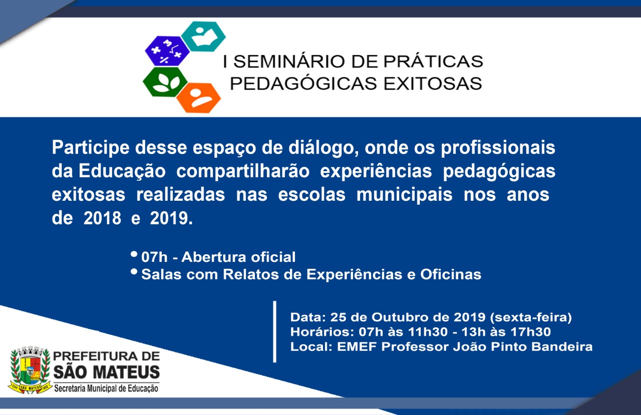 I SEMINÁRIO DE PRÁTICAS PEDAGÓGICAS EXITOSAS 