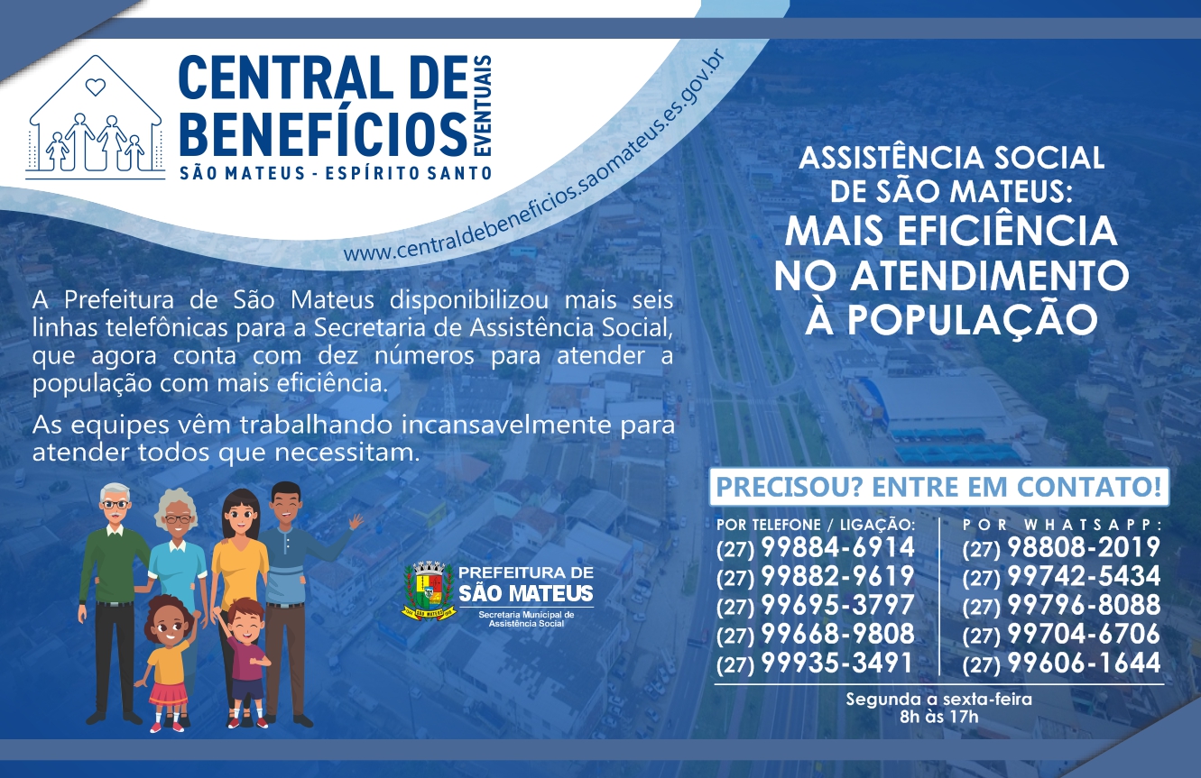 ASSISTÊNCIA SOCIAL DE SÃO MATEUS: MAIS EFICIÊNCIA NO ATENDIMENTO À POPULAÇÃO