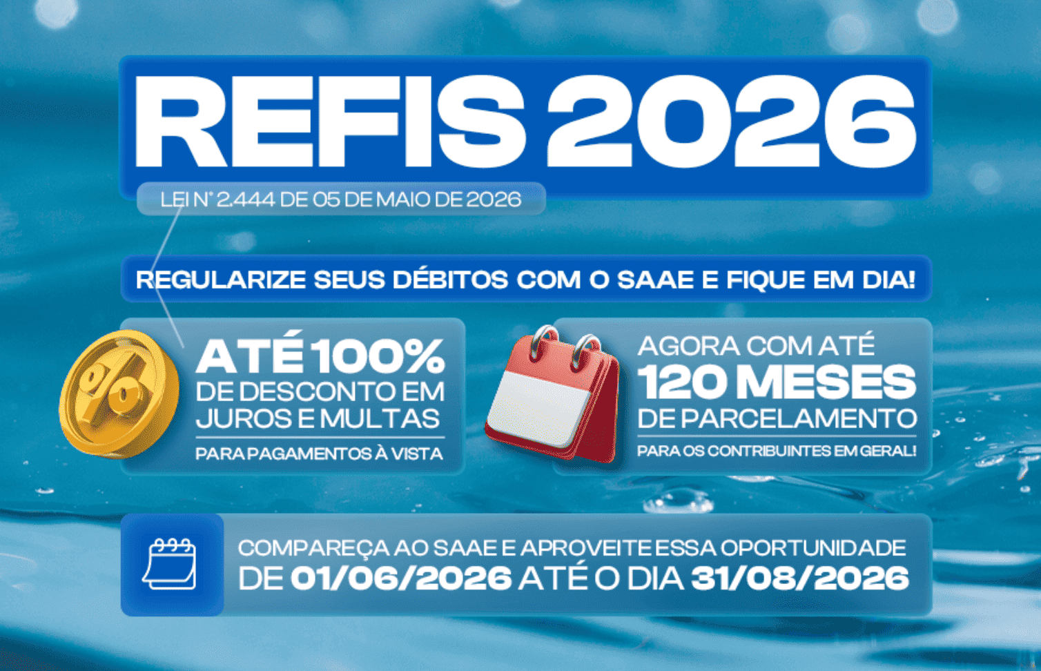 REFIS SAAE 2026: REGULARIZE SEUS DÉBITOS
