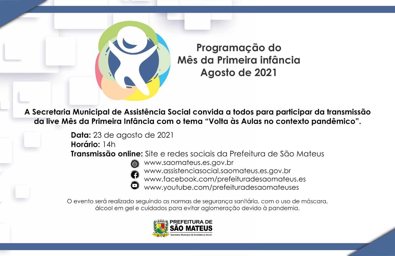 PROGRAMAÇÃO DO MÊS DA PRIMEIRA INFÂNCIA