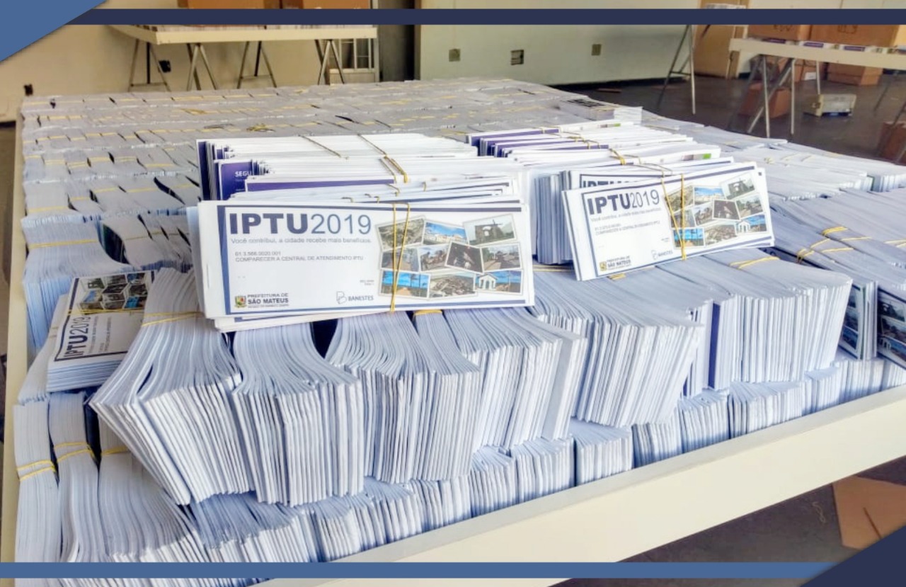 BOLETO DO IPTU 2019 COMEÇA A SER ENTREGUE SEGUNDA-FEIRA NAS RESIDÊNCIAS