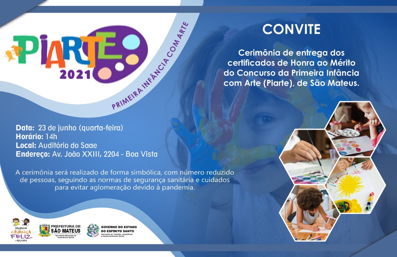 MUNICÍPIO ENTREGA CERTIFICADOS DO CONCURSO DA PRIMEIRA INFÂNCIA COM ARTE “PIARTE”