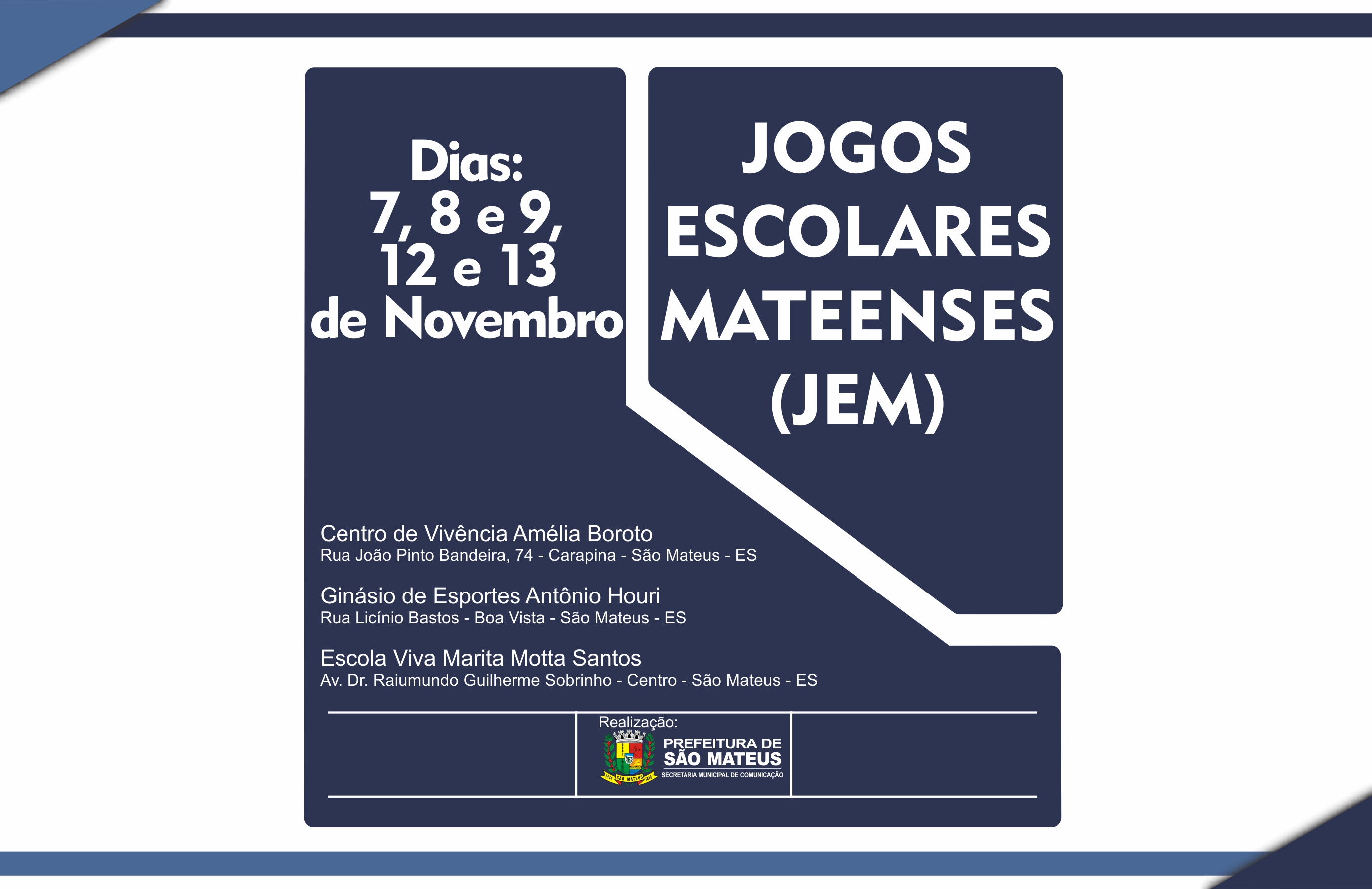 Jogos Escolares Mateenses iniciam nesta quarta-feira