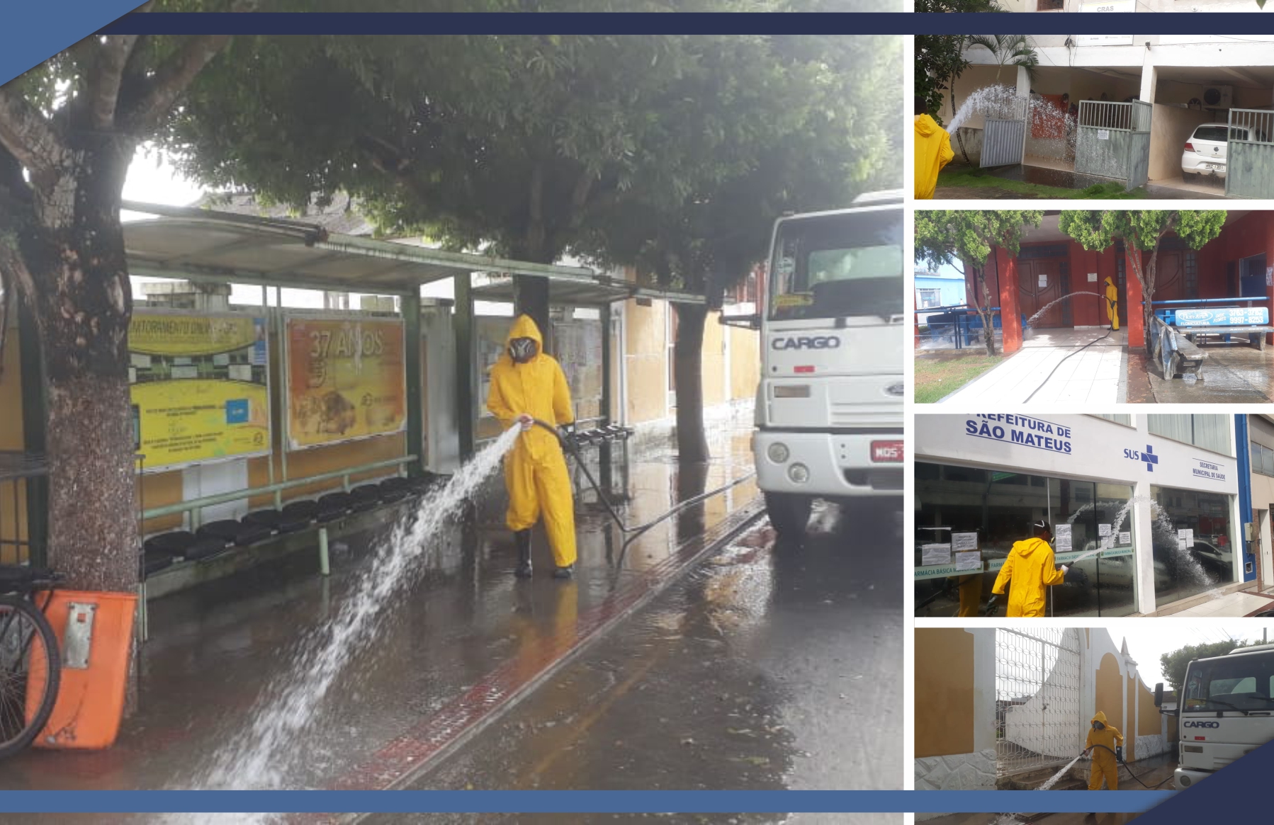 NA LUTA CONTRA O CORONAVÍRUS, PREFEITURA DE SÃO MATEUS INTENSIFICA HIGIENIZAÇÃO DE ESPAÇOS PÚBLICOS