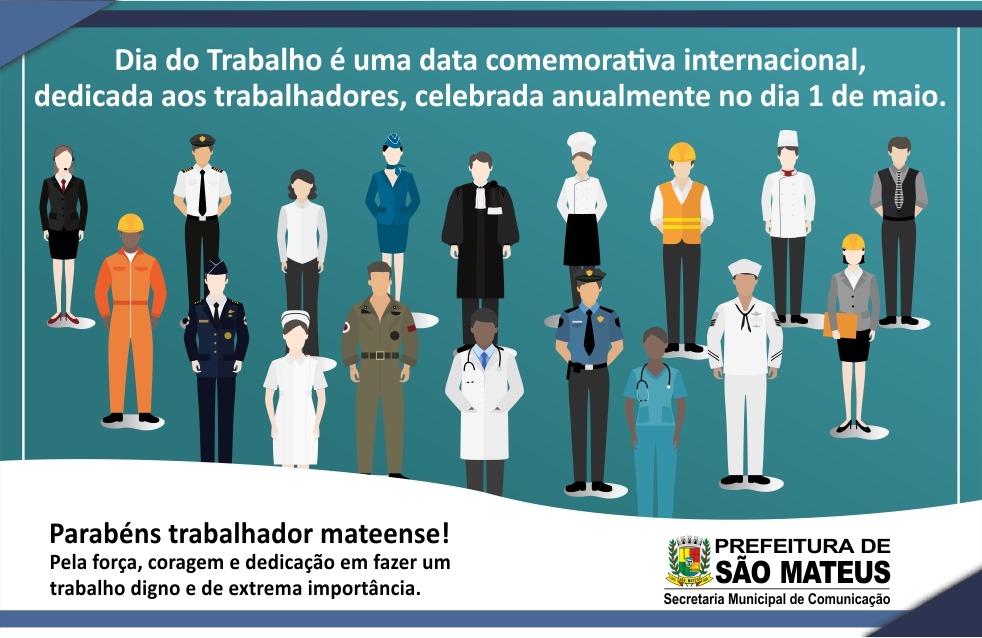 1° DE MAIO DIA DO TRABALHO - PARABÉNS A TODOS TRABALHADORES MATEENSES