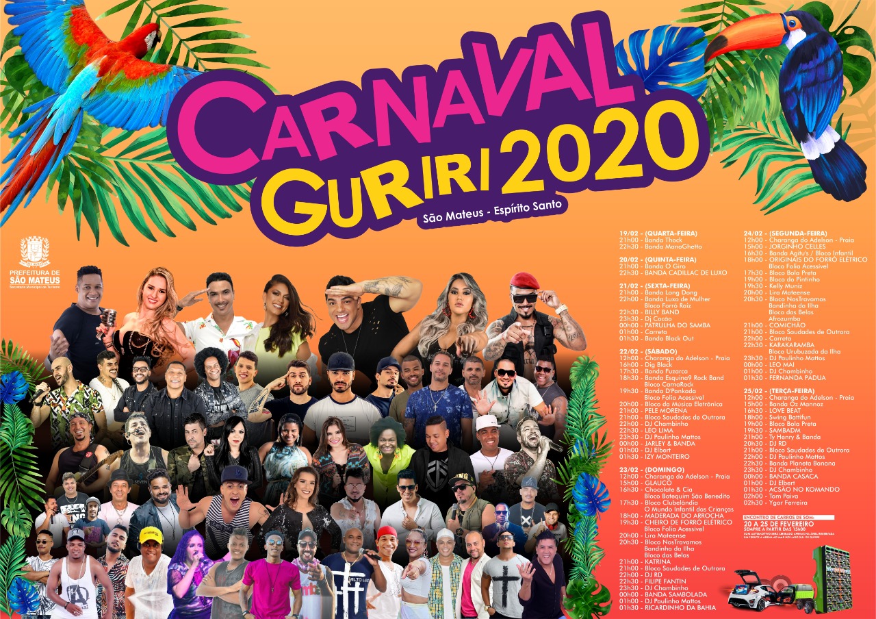 O MAIOR CARNAVAL DO ESTADO É AQUI! 90 ATRAÇÕES NO CARNAVAL GURIRI 2020