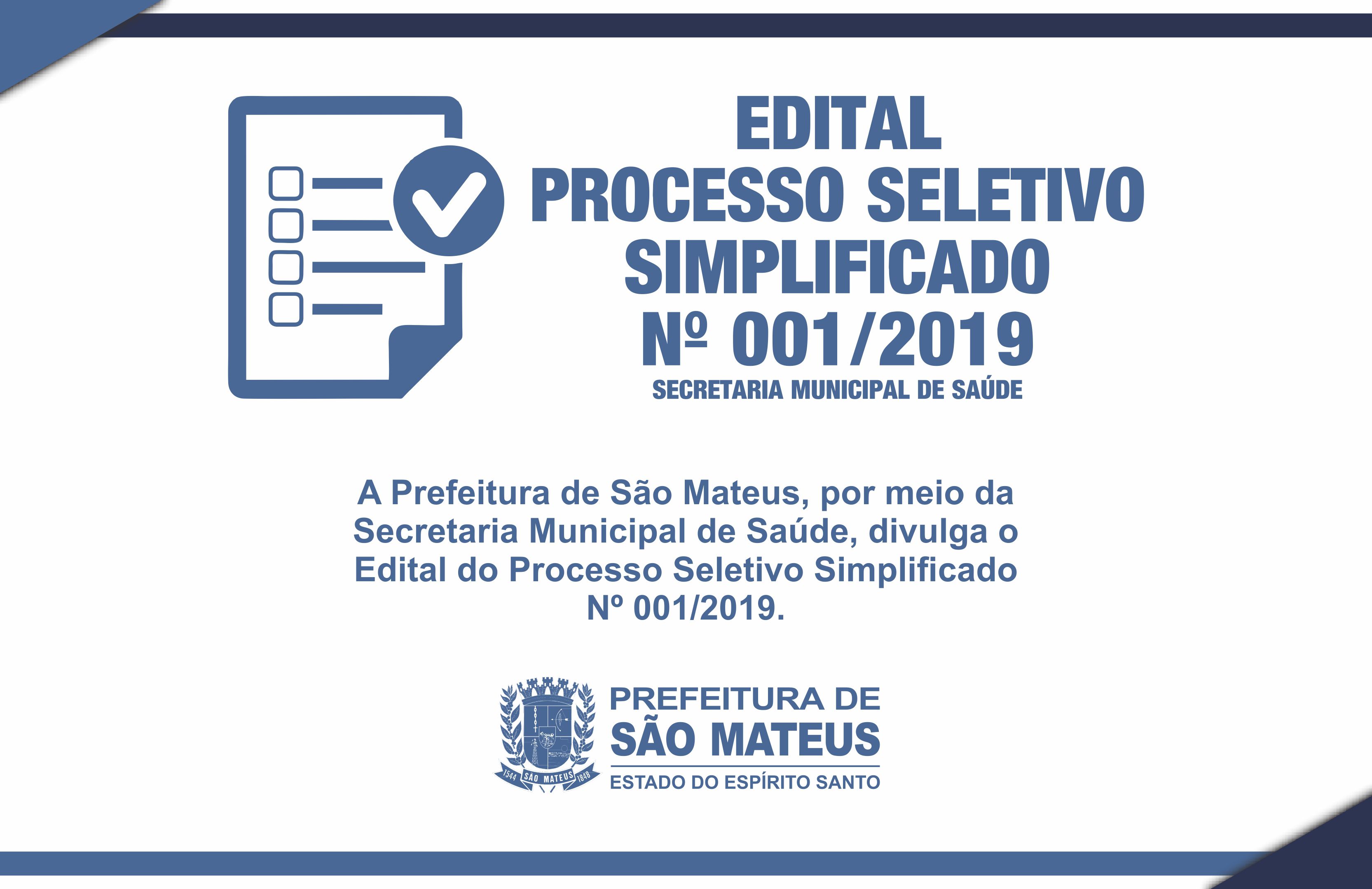 PREFEITURA DIVULGA EDITAL DE PROCESSO SELETIVO SIMPLIFICADO PARA PROFISSIONAIS DA SAÚDE