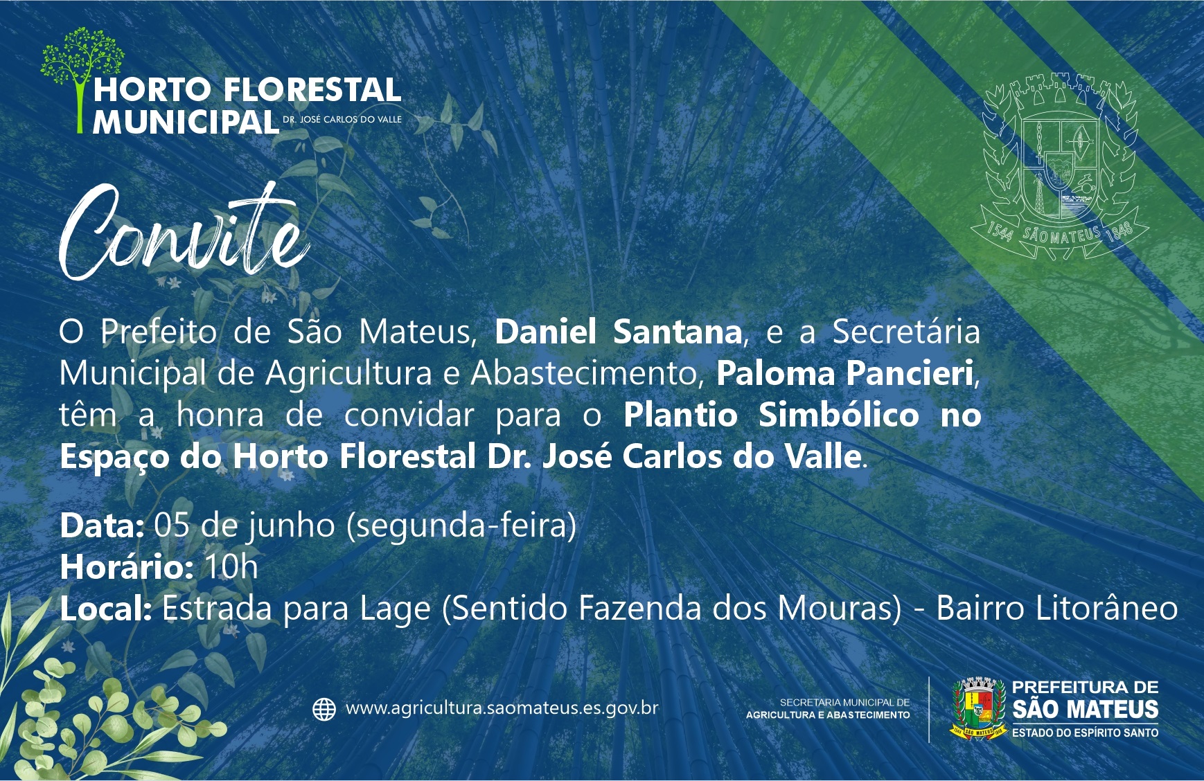 CONVITE - HORTO FLORESTAL MUNICIPAL