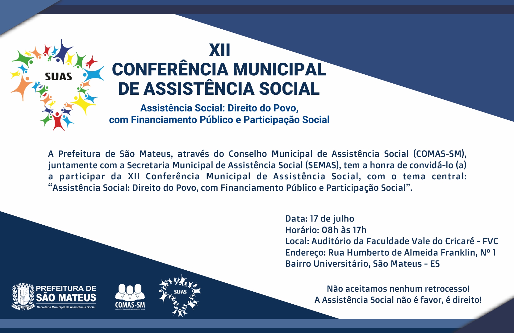 XII CONFERÊNCIA MUNICIPAL DE ASSISTÊNCIA SOCIAL