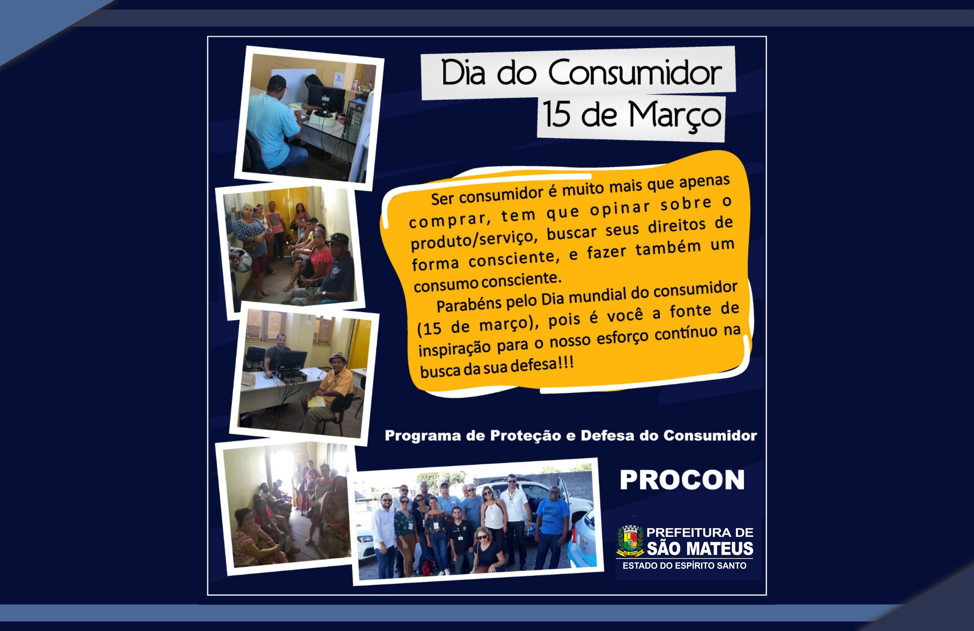 MENSAGEM: 15 DE MARÇO - DIA DO CONSUMIDOR