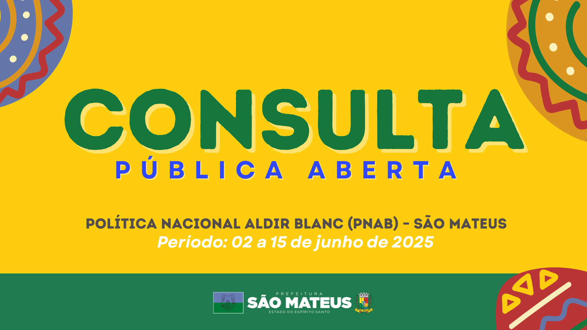 CONSULTA PÚBLICA (PNAB) | SÃO MATEUS