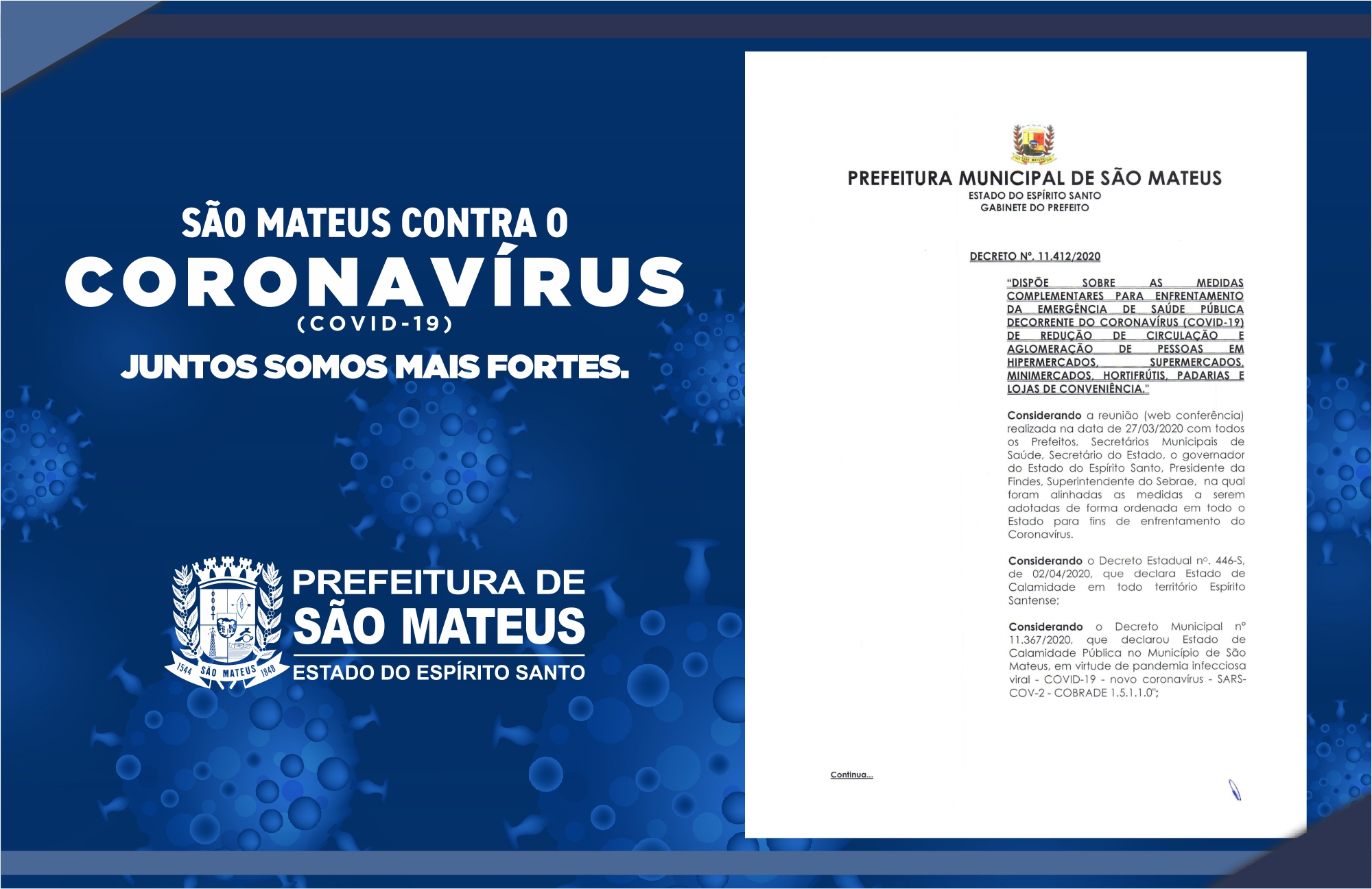 SÃO MATEUS REFORÇA REGRAS PARA FUNCIONAMENTO DE HIPERMERCADOS, SUPERMERCADOS, MINIMERCADOS, HORTIFRUTIS, PADARIAS E LOJAS DE CONVENIÊNCIA
