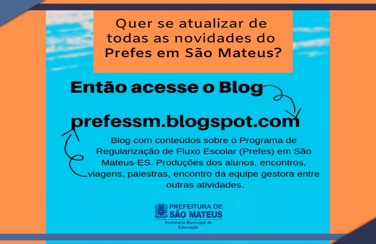 PROGRAMA DE REGULARIZAÇÃO DE FLUXO ESCOLAR DISPONIBILIZA BLOG PARA DIVULGAÇÃO DE ATIVIDADES