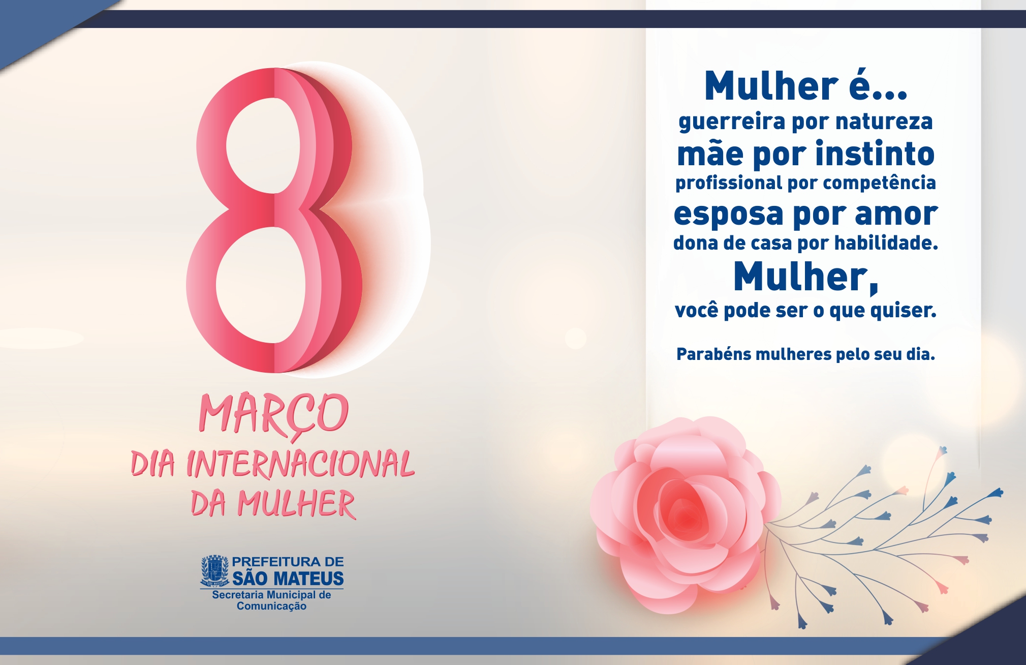 Mensagem: 08 de Março - Dia Internacional da Mulher