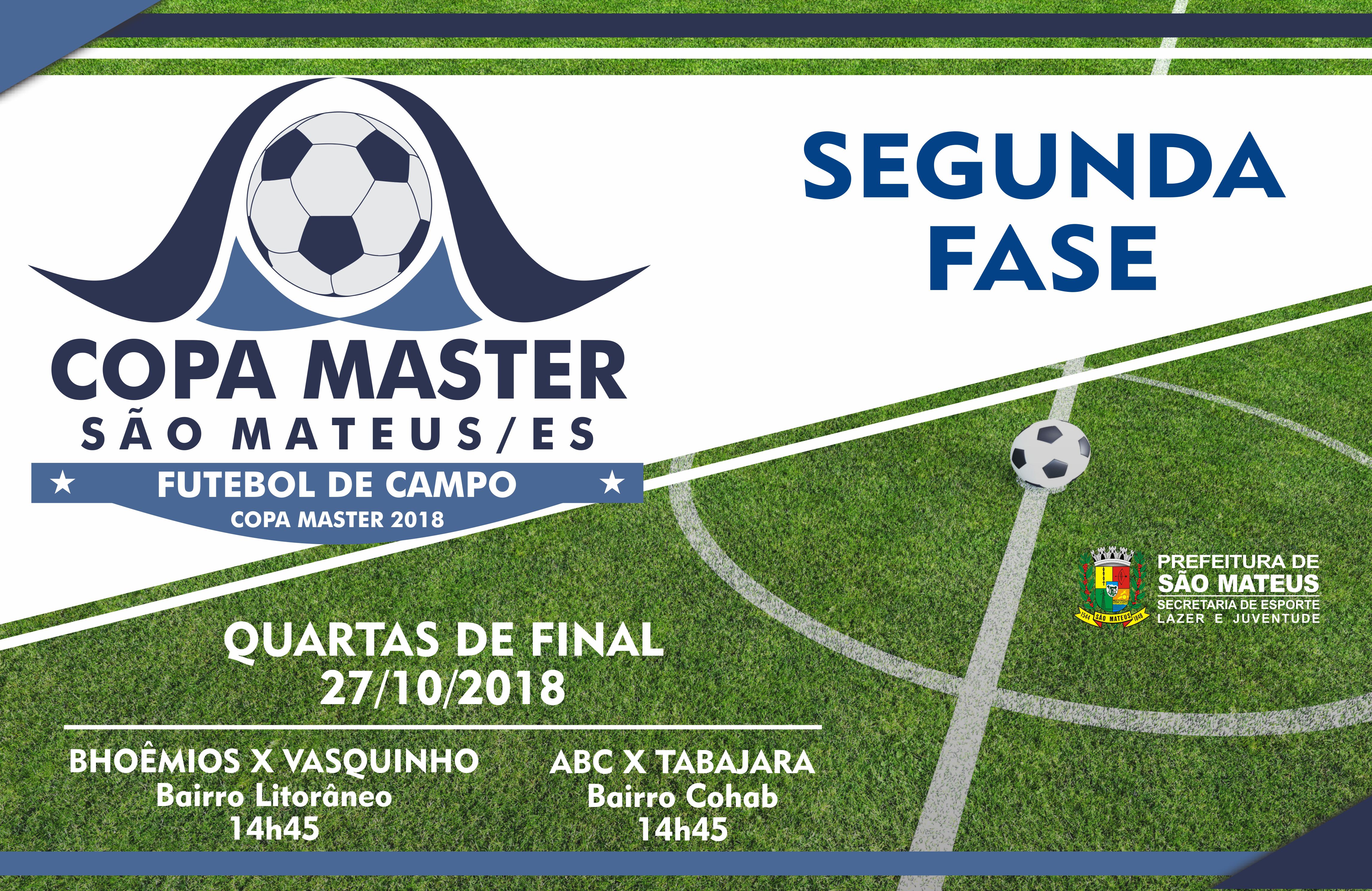 Quartas de Final da Copa Master 2018 iniciam neste Sábado (27)