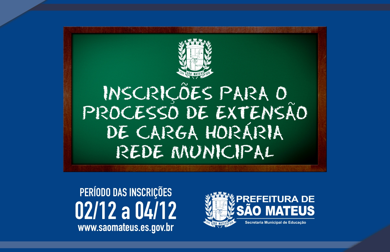 ABERTA INSCRIÇÕES PARA O PROCESSO DE EXTENSÃO DE CARGA HORÁRIA
