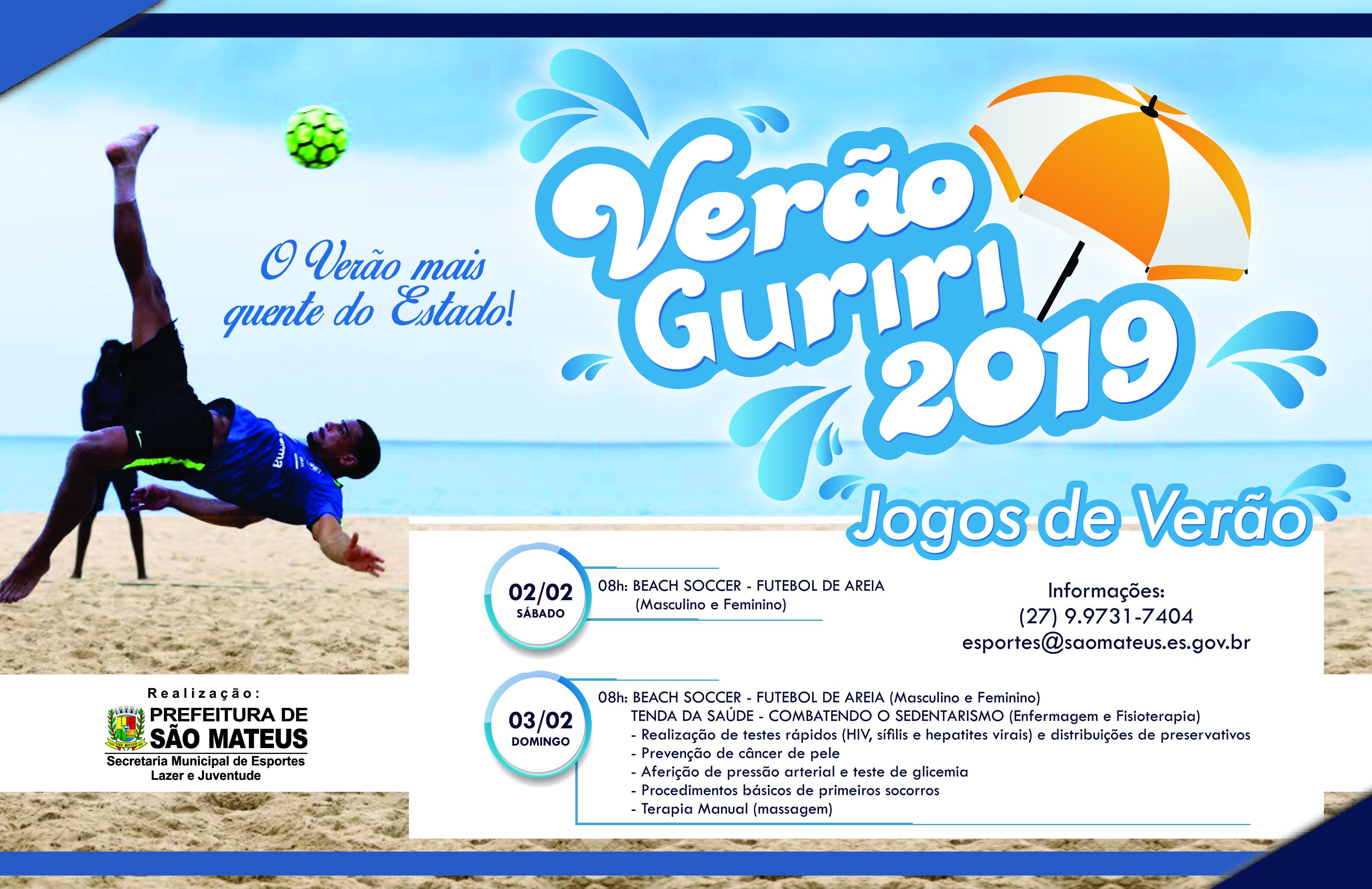 Jogos de Verão 2019  levam Futebol de Areia para Guriri