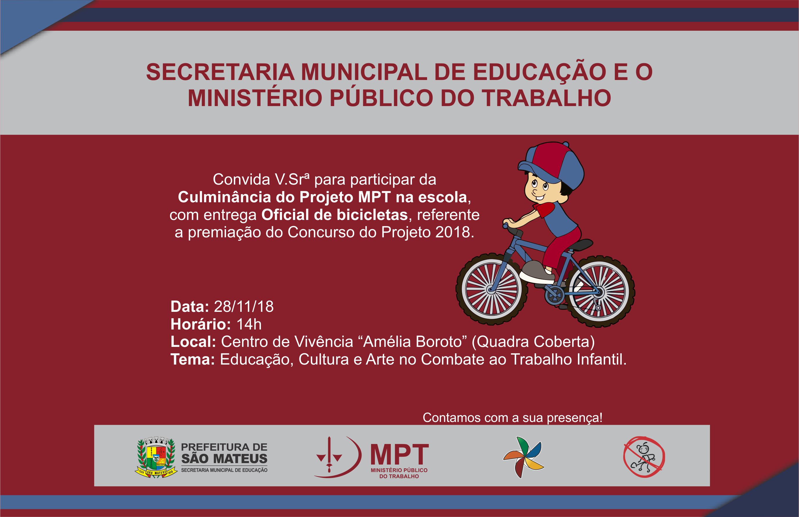 Ganhadores do concurso MPT na Escola serão premiados nesta quarta-feira (28)