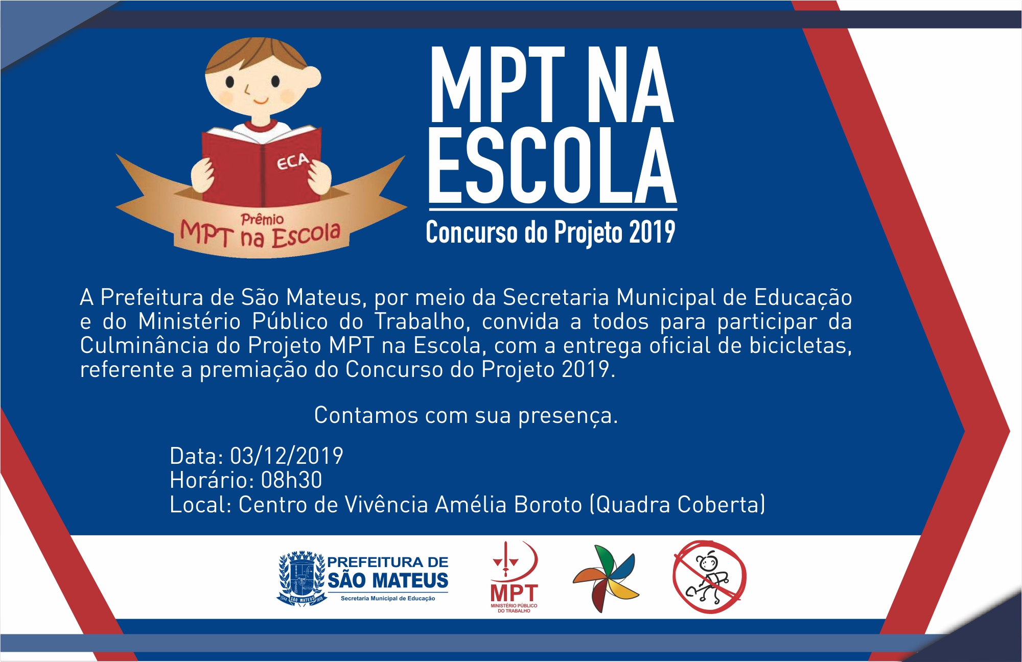 MPT NA ESCOLA CONCURSO DO PROJETO 2019